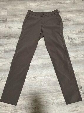 Lululemon ABC Commission Slim WovenAir Pants Men’s 28x29 Taupe Stretch